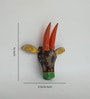 Blue Handcrafted Cow Sclupture Mango Wood Wall Mask