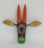 Blue Handcrafted Cow Sclupture Mango Wood Wall Mask