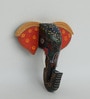 Blue Handcrafted Elephant Sclupture Mango Wood Wall Mask