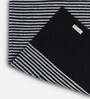 Blue Handmade 100% Cotton Striped Bedside Runner