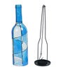 Blue Hanging Wine Bottle Tealight Holder