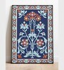 Blue Indian Floral Art Print