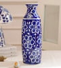 Blue Indigo Bloom Ceramic Vase