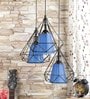 Pheonix Blue Iron Cluster Hanging Light