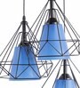 Pheonix Blue Iron Cluster Hanging Light