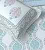 Blue Jaipuri Blockprint 250 TC Pure Cotton King Sized Double Bedsheet with 2 Pillow Covers