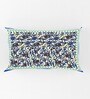 Blue Traditional 120 TC Cotton Queen Sized Bedsheet with 2 Pillow Cover