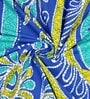 Blue Traditional 120 TC Cotton Queen Sized Bedsheet with 2 Pillow Cover
