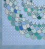 Blue Abstract 120 TC Cotton Queen Sized Bedsheet with 2 Pillow Cover