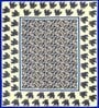 Blue Traditional 120 TC Cotton Queen Sized Bedsheet with 2 Pillow Cover