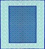 Blue Geometric 120 TC Cotton Queen Sized Bedsheet with 2 Pillow Cover