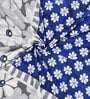 Blue Traditional 120 TC Cotton Queen Sized Bedsheet with 2 Pillow Cover