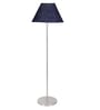 Blue Jute Conical Shade Steel Floor Lamp Steel Base
