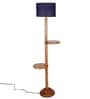 Blue Jute Wooden Floor Lamp