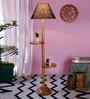 Blue Jute Wooden Floor Lamp