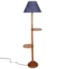 Blue Jute Wooden Floor Lamp