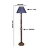 Blue Jute Wooden Floor Lamp