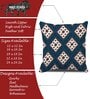 Blue Jute Abstract 16x16 inches Cushion Covers (Pack of 2)
