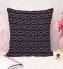 Blue Jute Abstract 16x16 inches Cushion Covers (Pack of 2)