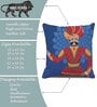 Blue Jute Traditional 16x16 inches Cushion Covers (Pack of 2)