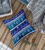 Blue Jute Abstract 16x16 inches Cushion Covers (Pack of 5)