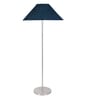 Blue Jute Coolie Shade Floor Lamp Steel Base