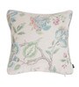 Blue Floral Jute 16 x 16 Inches Cushion Covers (Set of 2)