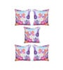 Blue Jute Floral 40x40 inches Cushion Covers Set of 5