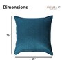 Blue Solid Jute 16 x 16 Inches Cushion Covers (Set of 4)