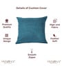 Blue Solid Jute 16 x 16 Inches Cushion Covers (Set of 4)