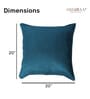 Blue Solid Jute 20 x 20 Inches Cushion Covers (Set of 5)