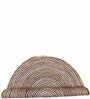 Blue Geometric Jute 3 ft x 3 ft Machine Made Round Carpet