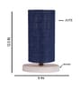 Blue Jute table lamp with White wood base -15