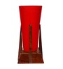 Blue Jute Table Lamp With Wood Base
