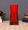 Blue Jute Table Lamp With Wood Base