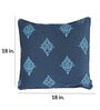 Blue Traditional Jute 18 x 18 Inches Cushion Covers (Set of 2)
