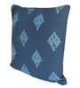 Blue Traditional Jute 18 x 18 Inches Cushion Covers (Set of 2)