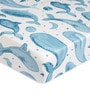 Blue Kids Abstract Cotton Satin Crib Bedsheet