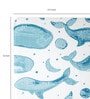 Blue Kids Abstract Cotton Satin Crib Bedsheet