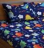 Multicolor TC 210 Cotton Blend Kids Bed Sheet With 2 Pillow Covers