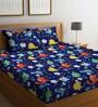 Multicolor TC 210 Cotton Blend Kids Bed Sheet With 2 Pillow Covers
