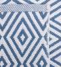 Blue Cotton Machine Made 2 X 3 Feet Dhurrie