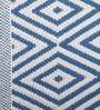 Blue Cotton Machine Made 2 X 3 Feet Dhurrie