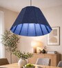 Blue Lagoon Basket   Luxury Acoustic Pendant Light (50cm   x 35cm H)