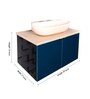 Stainless Steel Bathroom Vanity in Blue With Counter Top Wash Basin