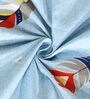 Blue Traditional 300 TC Cotton Single Bed Sized Bed Sheets With 1 Pillow Cover