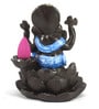 Blue Lord Ganesha Smoke Backflow Cone Incense Holder Decorative Showpiece