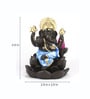 Blue Lord Ganesha Smoke Backflow Cone Incense Holder Decorative Showpiece