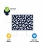 Blue Abstract Microfiber 24X16 Inches Anti-Skid Door Mat
