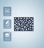 Blue Floral Microfiber 24X16 Inches Anti-Skid Door Mat
